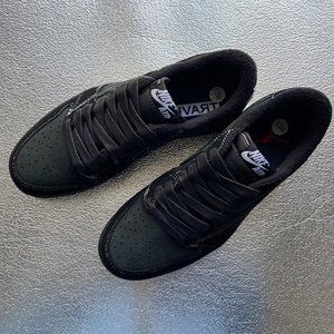 Nike Pure Black Warrior Low Top Barb Sneakers